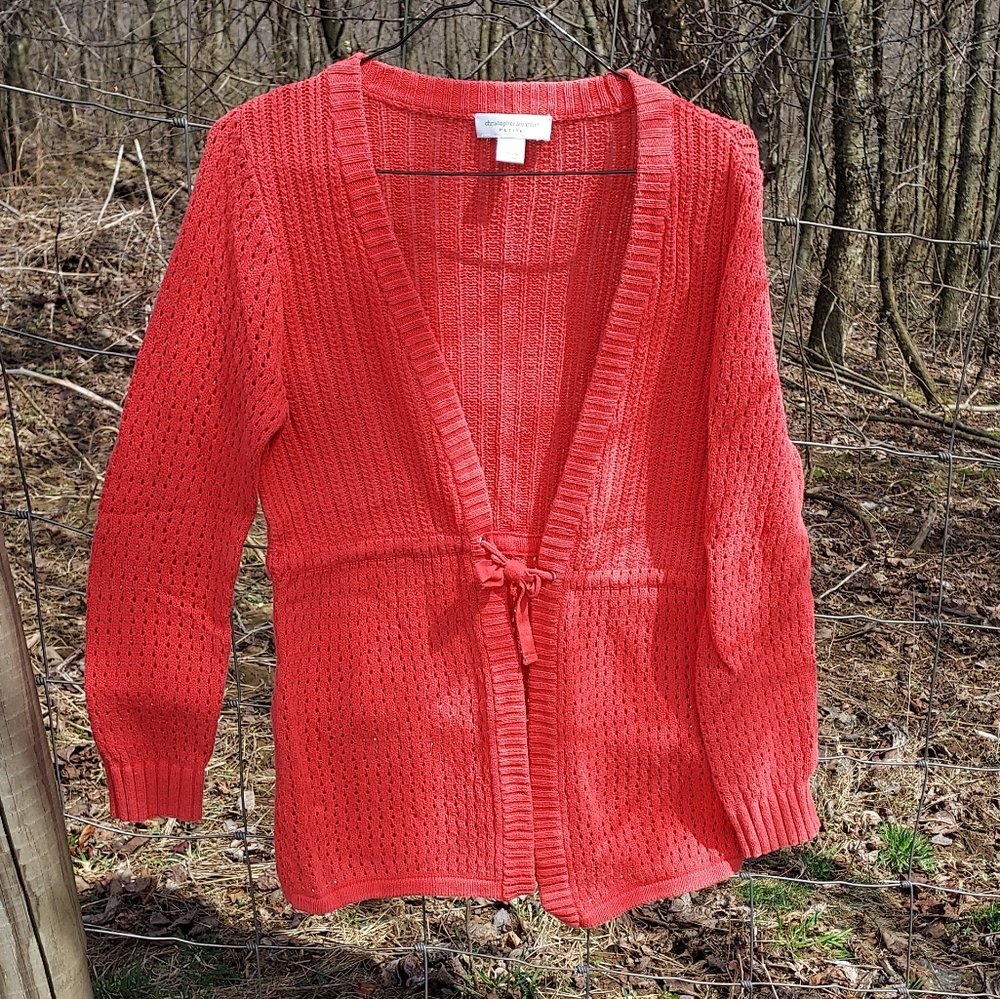 Gave away ~ Christopher & Banks coral sweater - Picture 1 of 6